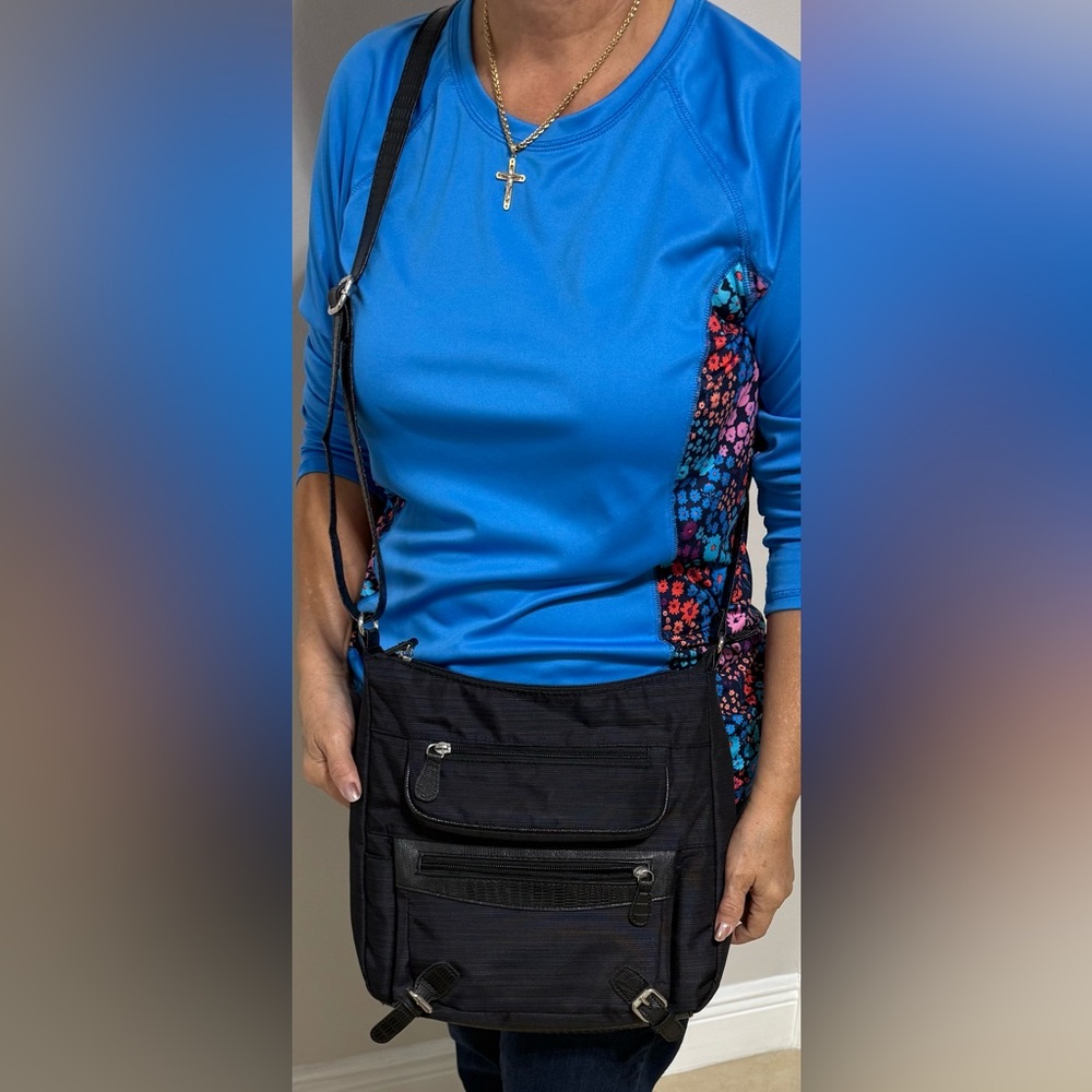 Imitation Leather Black Men's & Woman Crossbody Bag - Picture 2 of 6